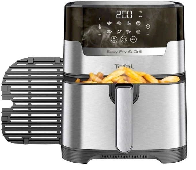 Tefal Easy Fry and Grill Deluxe Airfryer in Black Silver