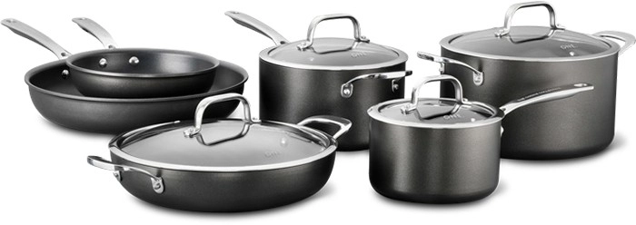 The Cooks Collective 6pc One Hard Anodised Non-Stick Cookware Set