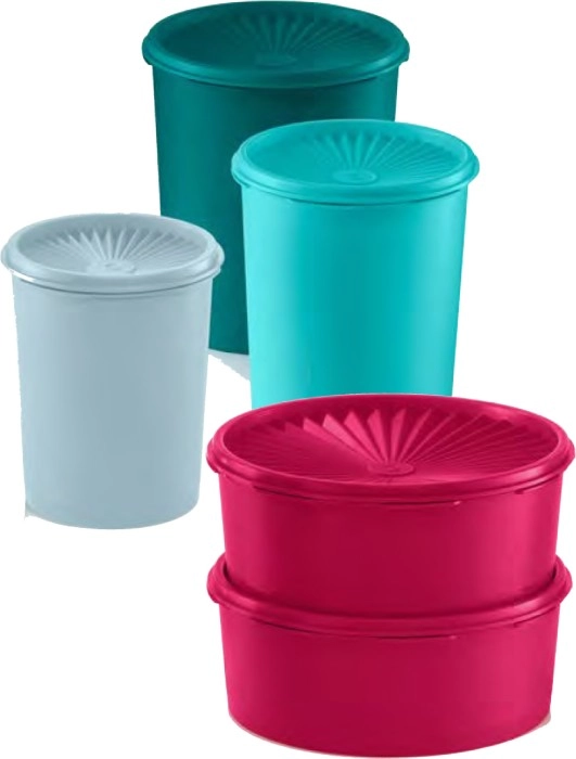 Tupperware Heritage Deco Canister Set of 3