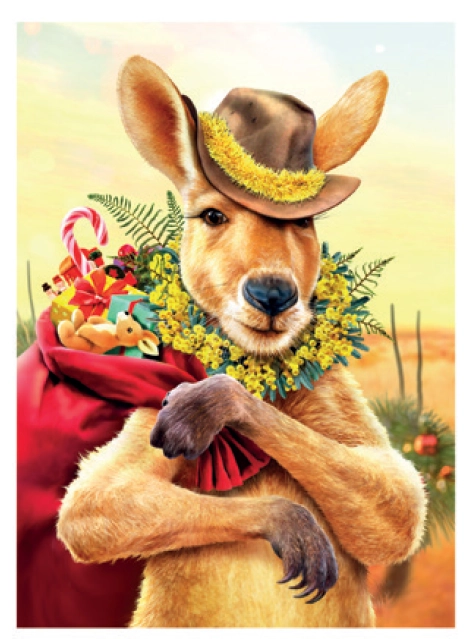 Christmas Pre-Paid Postcards - Kangaroo