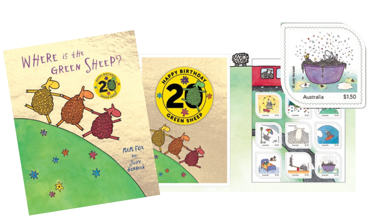 Green Sheep 20 Years Stamp Pack