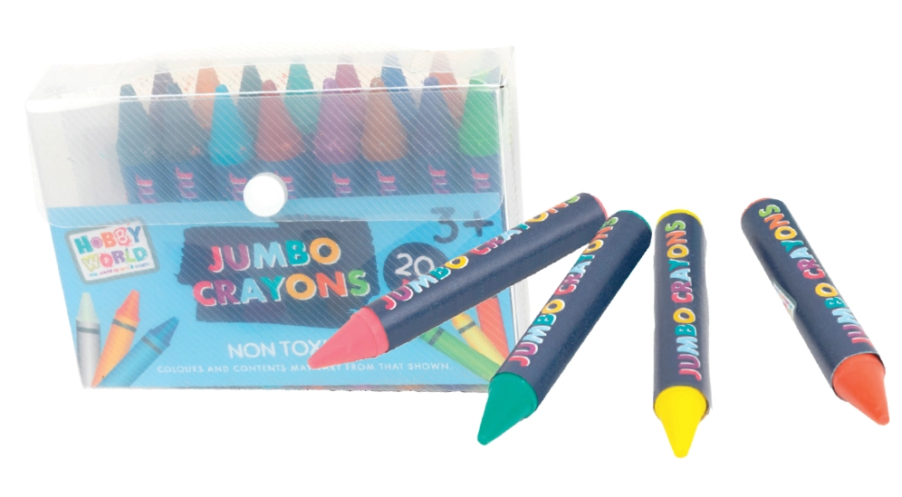 Hobby World Jumbo Crayons – 20 Pack