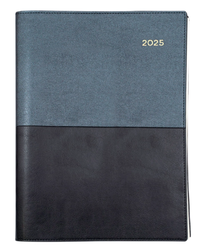 Vanessa A4 Date to Page 2025 Diary – Black