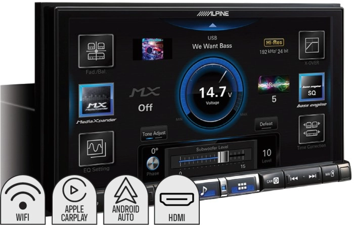 Alpine 7” 200W Wireless Carplay Android Auto DAB+ Rec