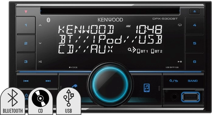 Kenwood 2DIN 200W CD Dual Bluetooth Receiver