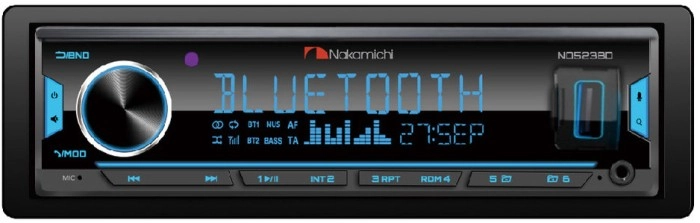 Nakamichi 1DIN Media Receiver with Bluetooth