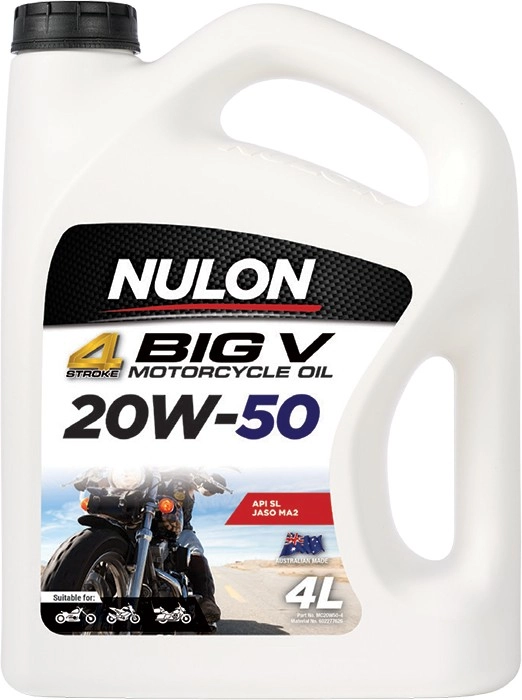 Nulon 4 Stroke Big V Motorcycle Oil 20W-50 4L