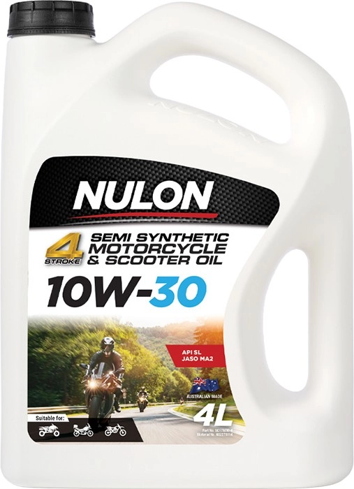 Nulon 4 Stroke Semi Synthetic Motorcycle & Scooter Oil 10W-30 4L