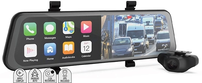 Parkmate 9.6” Rearview Mirror/Monitor with 2CH 2K Dash Camera & Wireless Smart Display