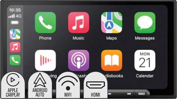 Sony 6.9” 220W AV Wireless Carplay Android Auto HDMI Receiver