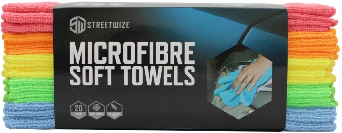 Streetwize 20 Piece Soft Microfibre Towels Pack