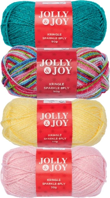 40% off Jolly & Joy Kringle Sparkly Yarn