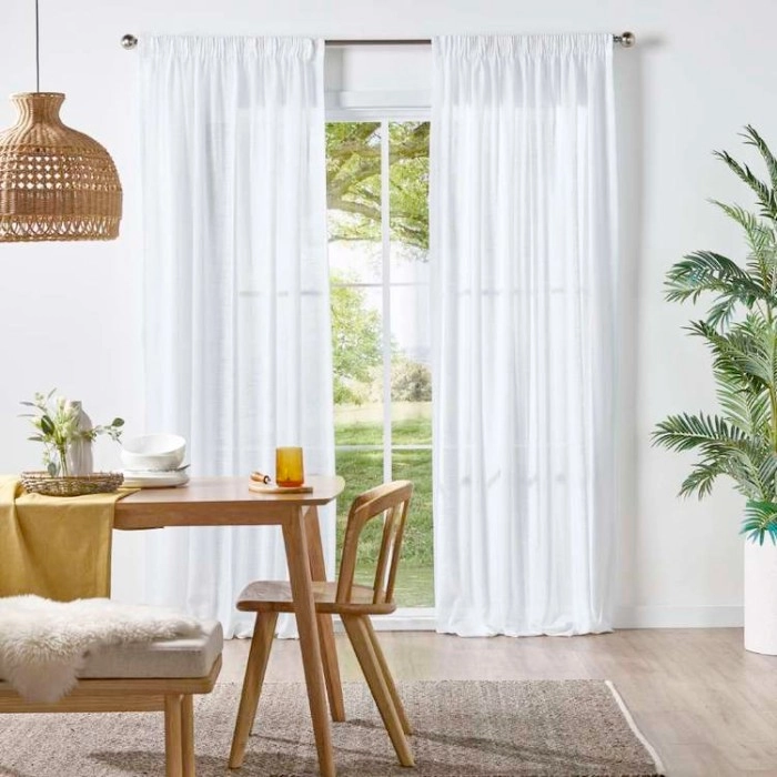 40% off Neutrals Sheer Pencil Pleat Curtains