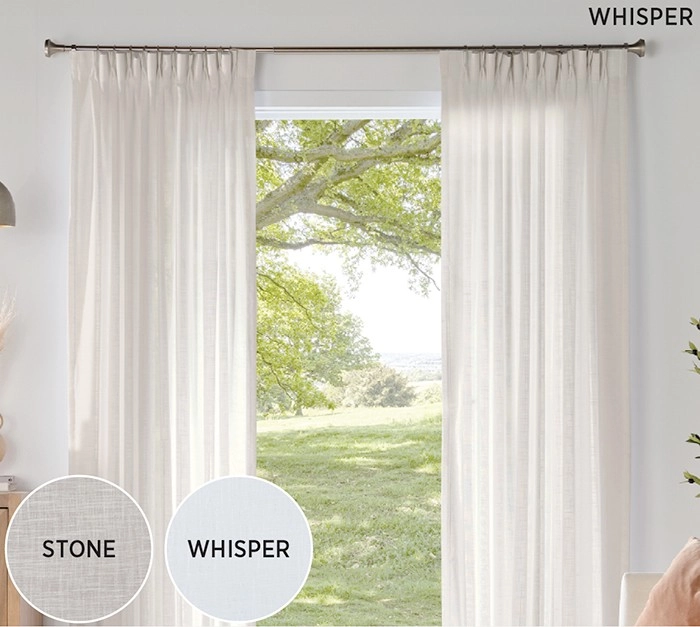 40% off Neutrals Sheer Pinch Pleat Curtains