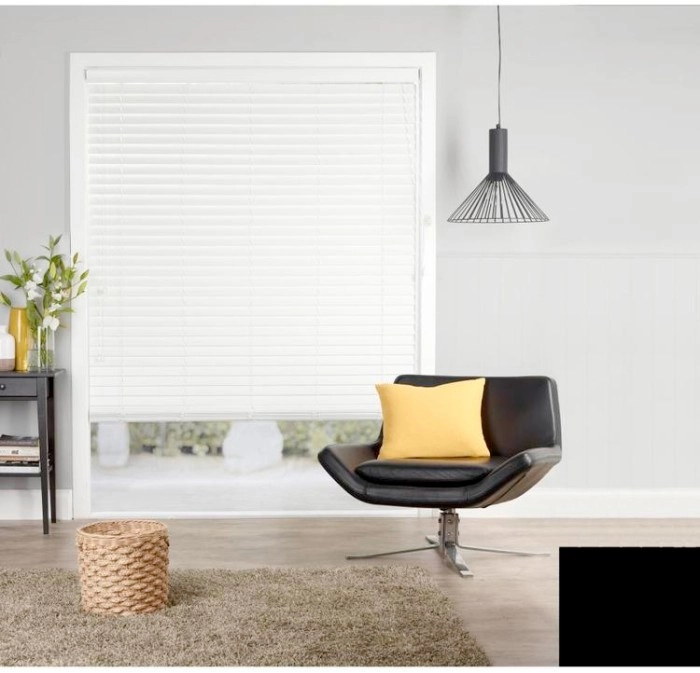 50mm White Blade Width Faux Wood Venetian Blinds