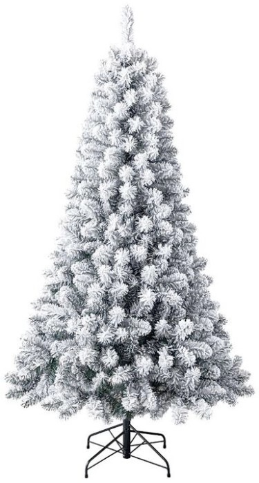 Jolly & Joy Christmas Flocked Snow White Tree 180cm