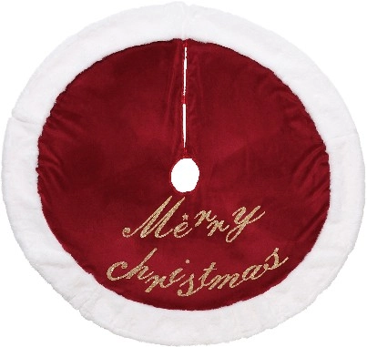 Jolly & Joy Christmas Velvet Red Tree Skirt