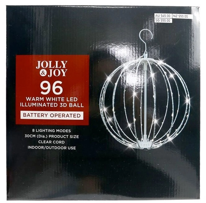 Jolly & Joy Illuminated 3D Ball 30cm