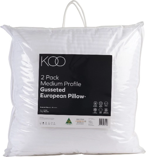 KOO Gusseted European Pillows 2 Pack