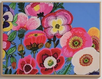 KOO Kristen Katz Pansie Poppies Wall Art