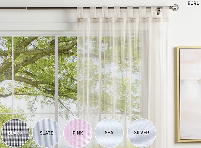 Mode Blush Sheer Tab Top Curtain