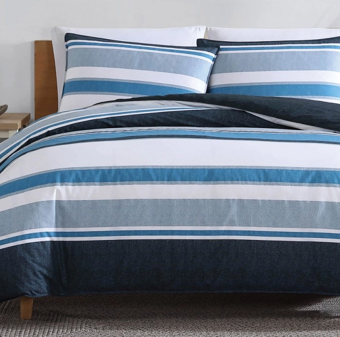 Nautica Westport Navy Cotton Quilt Cover Set