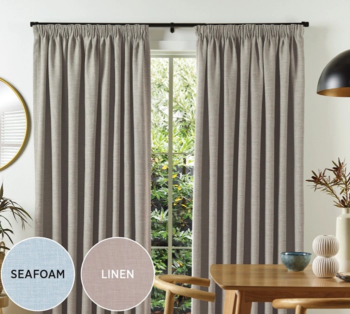 Rylee Room Darkening Pencil Pleat Curtains