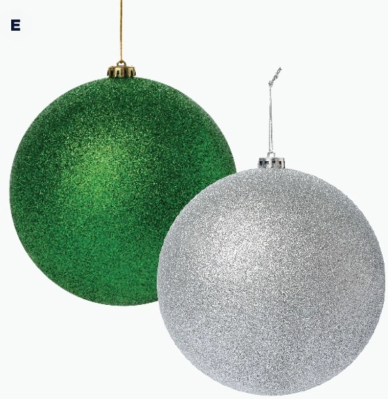 Jolly & Joy Glitter Bauble 20cm