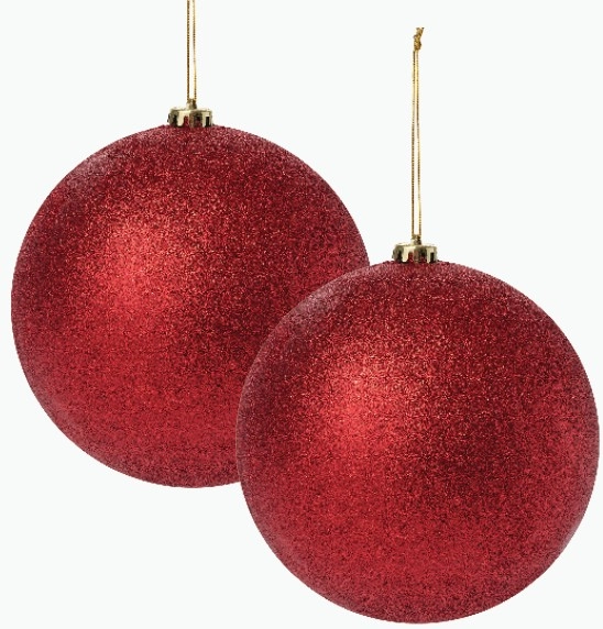 Jolly & Joy Glitter Bauble 20cm