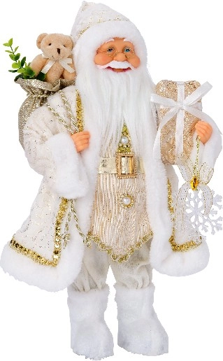 Jolly & Joy Standing Gold Santa 45cm