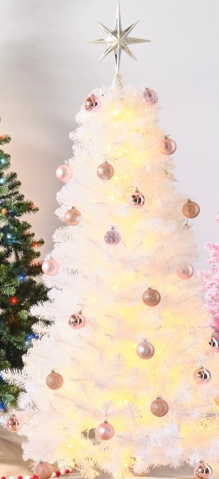 Jolly & Joy White Iridescent Christmas Tree 180cm