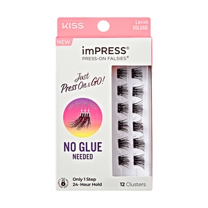 Kiss imPRESS Press On Clusters Lavish Volume Lashes 12 Pack