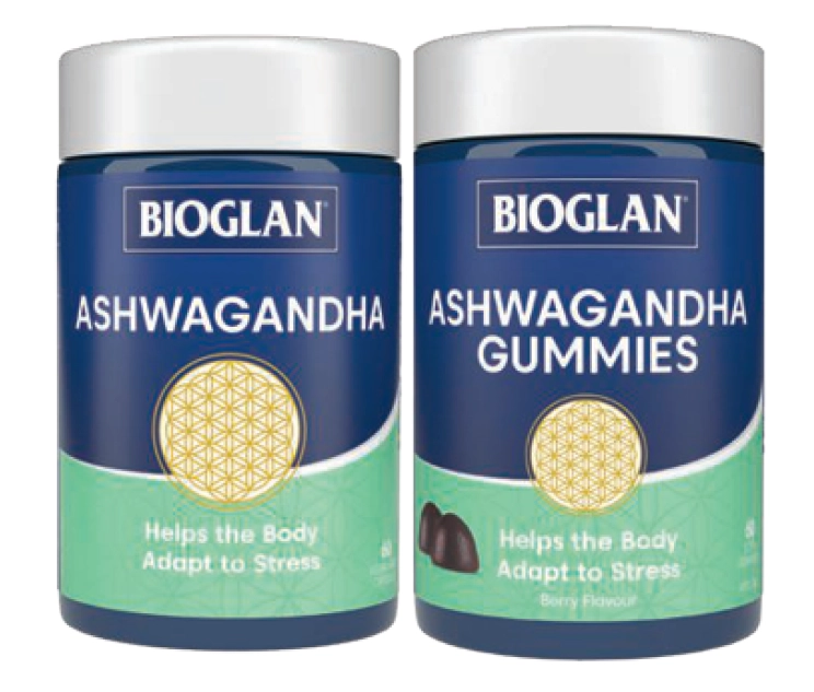 Bioglan Ashwagandha 60 Capsules or 60 Gummies