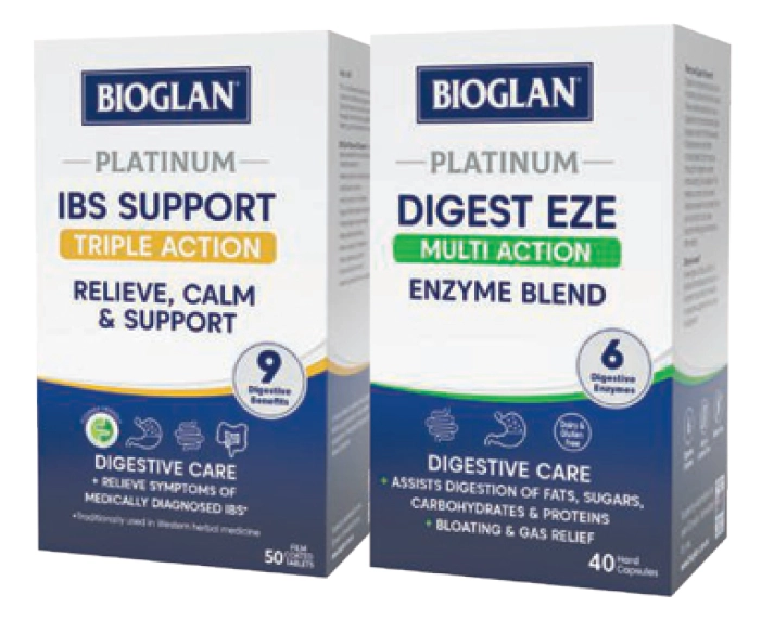 Bioglan Platinum IBS Support 50 Tablets or Digest Eze 40 Capsules