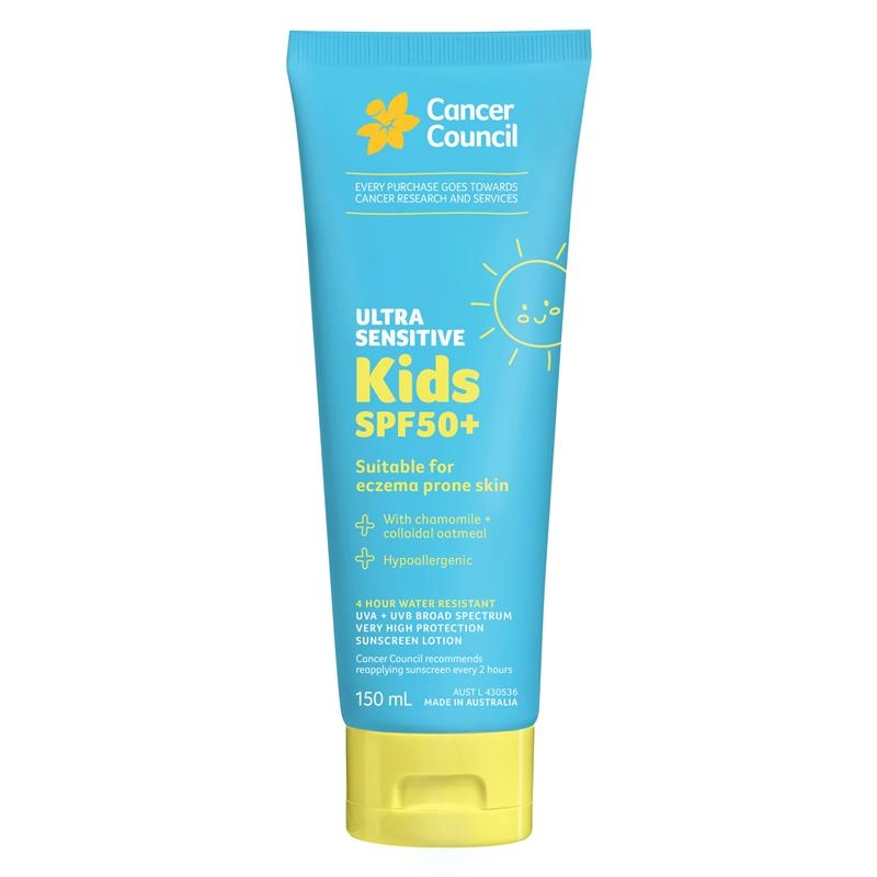 Cancer Council Ultra Sensitive Kids SPF50+ Sunscreen Lotion 150ml