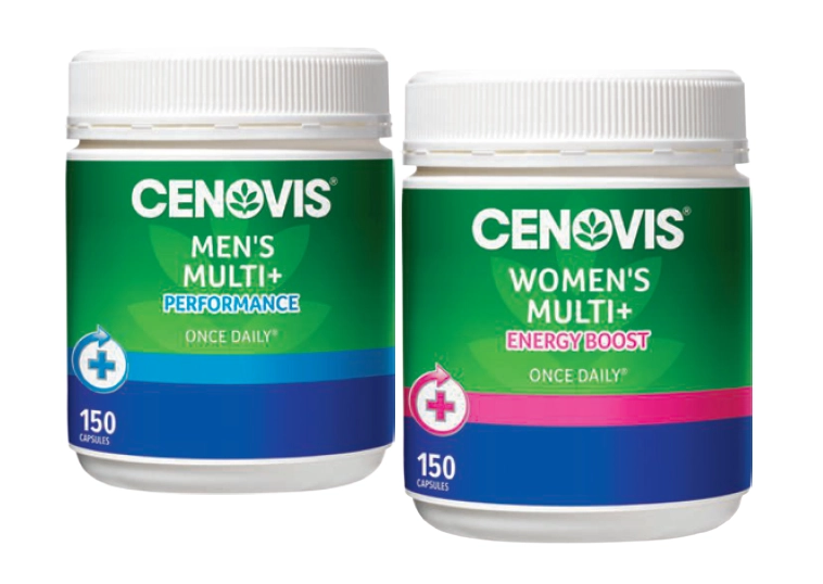 Cenovis Men’s Muti + Performance or Women’s Multi + Energy Boost 150 Capsules