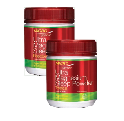 Microgenics Ultra Magnesium Sleep 250g Powder Raspberry or Tropical Flavour