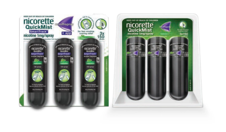 Nicorette QuickMist Triple 3 x 150 Sprays Exclusive Size