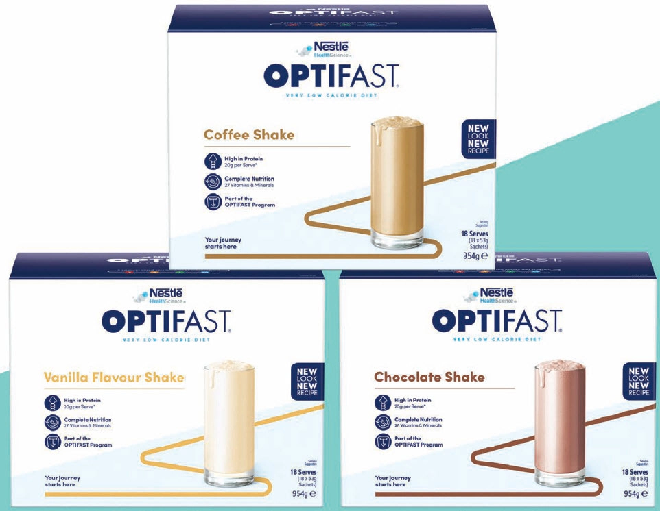 Optifast VLCD Meal Replacement Shake 18 x 53g Sachets Assorted Variants