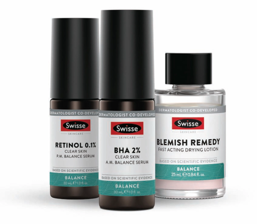 Swisse Skincare Retinol 0.1%, BHA 2% Serum 30ml or Blemish Remedy Drying Lotion 25ml