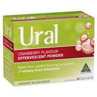 Ural Effervescent Powder Cranberry 28 Sachets