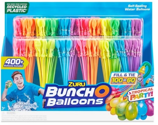 12 Pack Zuru Bunch O Balloons Tropical Party! Self-Sealing Water Balloons