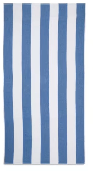 Cotton Terry Beach Towel - Blue