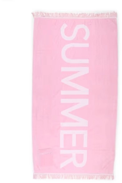 Cotton Velour Extra Large Beach Towel - Pink