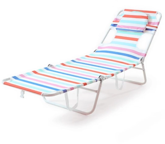 Multi Stripe Sun Lounger Face Down