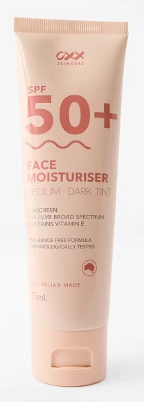 OXX Skincare SPF 50+ Face Moisturiser and Sunscreen 75ml - Vitamin E