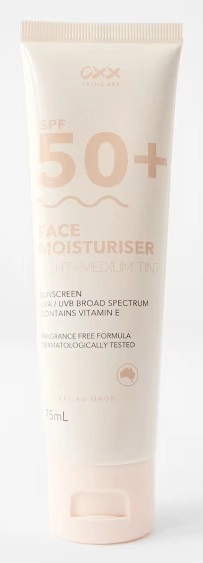 OXX Skincare SPF 50+ Face Moisturiser and Sunscreen 75ml - Vitamin E