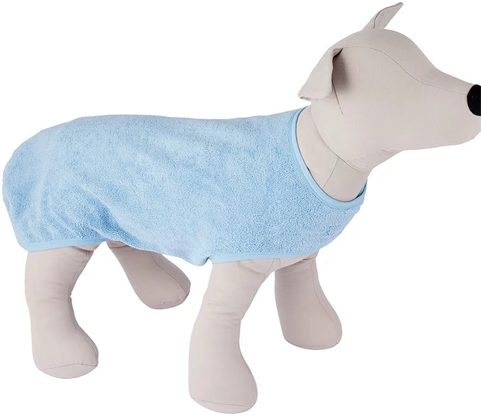 Pet Bathrobe - Small, Blue