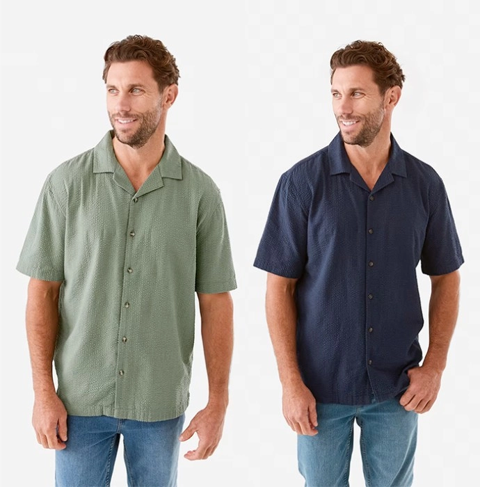 Short Sleeve Seersucker Shirt