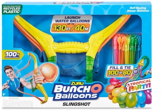 Zuru Bunch O Balloons Tropical Party! Slingshot and Self-Sealing Water Balloons Set